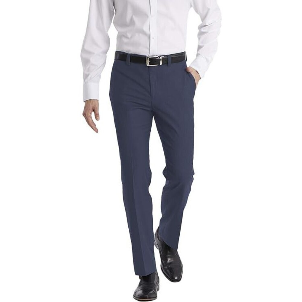 Calvin Klein Men's Modern Fit Dress Pant, Dark Blue, 42W x 32L